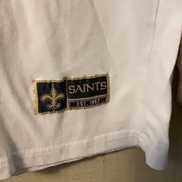NFL Gold and White Long Sleeve Tee with Saints Logo - Picture 2 of 9